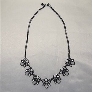 LOFT Delicate White Flower Statement Necklace